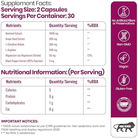 Auraika Beetroot 6-in-1 2000mg Capsules 60 – Beta vulgaris