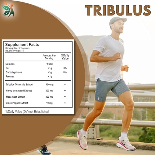 Vedapulse Tribulus, Maca & Horny Goat Weed 1000mg Capsules – Ayurvedic Herb