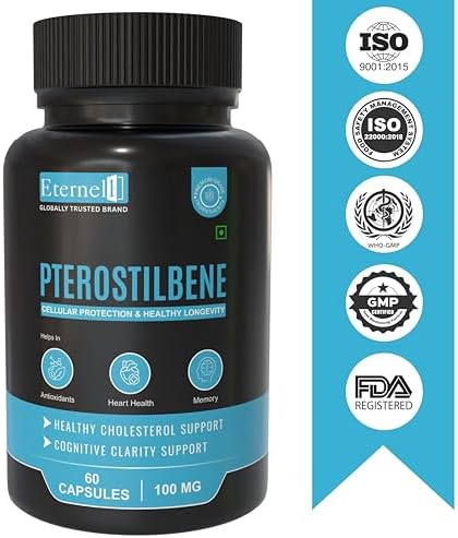 Eternell Pterostilbene 100mg Capsules 60 – Antioxidant Stilbene