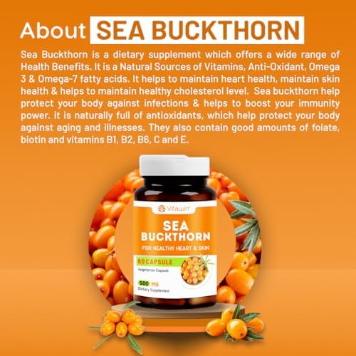 Sea Buckthorn 500mg Capsules – Hippophae rhamnoides