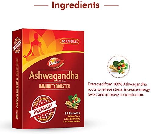 Dabur Ashwagandha Capsules 20 – Withania somnifera