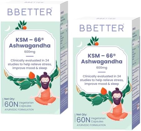 BBetter Ashwagandha KSM-66 Capsules 120 – Withania somnifera