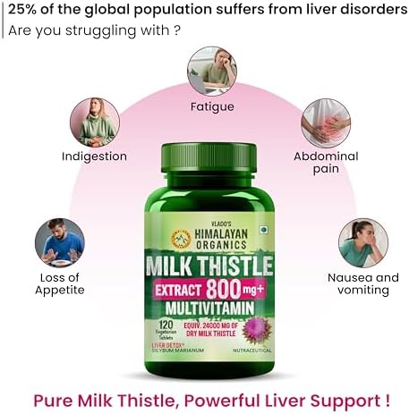 Himalayan Organics Milk Thistle Extract 60 Veg Capsules 60 – Silybum marianum