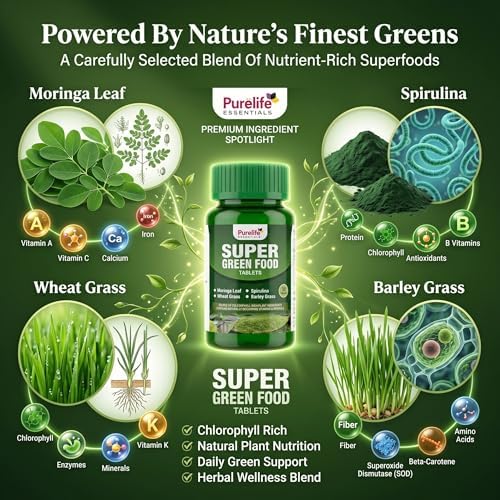 Purelife Super Green Food Tablets 30 – Ayurvedic Herb