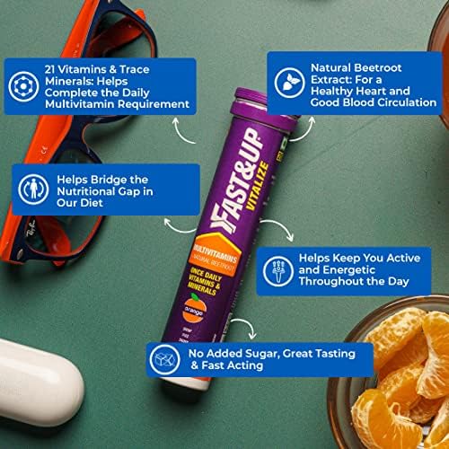 Fast&Up Vitalize Multivitamin 60 Effervescent Tablets – Vitamin Supplement