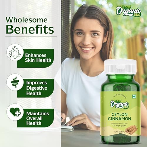 Organic Zing Ceylon Cinnamon 1200mg Capsules – Cinnamomum verum