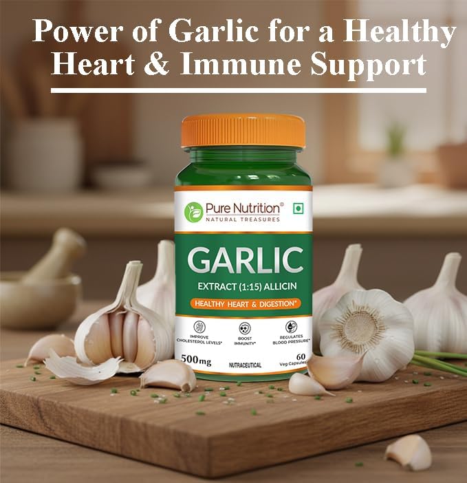 Pure Nutrition Garlic Extract 500mg Capsules 60 – Allium sativum