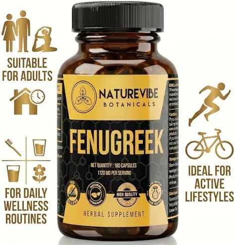 Naturevibe Botanicals Fenugreek Capsules 180 – Trigonella foenum