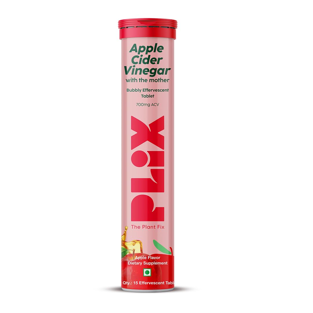 Plix Apple Cider Vinegar Effervescent Tablets with Mother Tablets 15 – Ayurvedic Herb