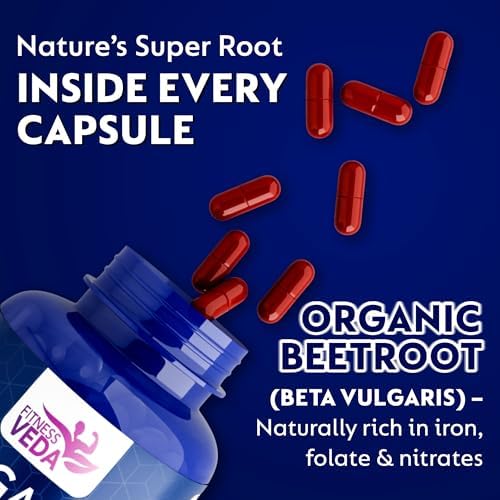 Fitness Veda Organic Beetroot Capsules 120 – Beta vulgaris
