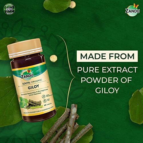 Zandu Giloy 100% Pure Extract Tablets 60 – Tinospora cordifolia