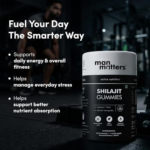Man Matters Pure Himalayan Shilajit Gummies with Ashwagandha Gummies – Withania somnifera