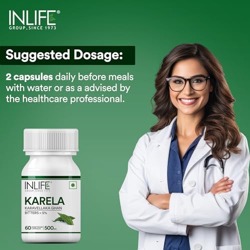 INLIFE Karela Bitter Melon Capsules 60 – Momordica charantia