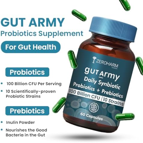 ZeroHarm Prebiotics & Probiotics CFU 100Billion Capsules 60 – Ayurvedic Herb