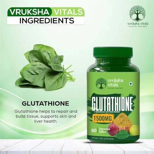 Vruksha Vitals Glutathione with Vitamin C & Biotin Tablets 60 – Vitamin Supplement