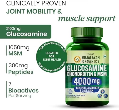 Himalayan Organics Glucosamine Chondroitin MSM Tablets – Ayurvedic Herb