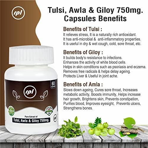 KantiGlow Selection Tulsi Amla Giloy Ayurvedic Immunity Wellness Capsules 60 – Ayurvedic Herb