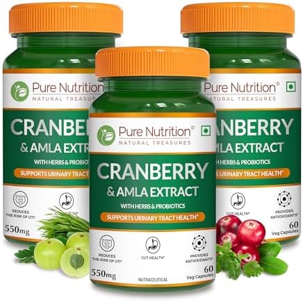 Pure Nutrition Cranberry & Amla with Probiotics Capsules 180 – Emblica officinalis