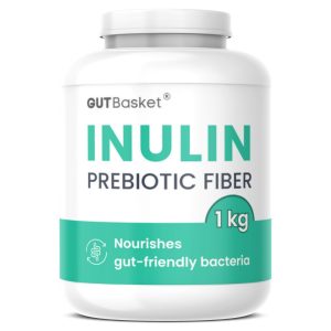 Gutbasket Pure Inulin Prebiotic Fibre Powder — 1kg Powder 1000g – Ayurvedic Herb