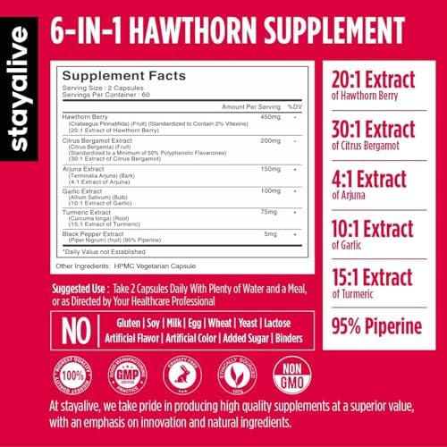 Stay Alive Hawthorn Berry Complex Capsules 120 – Ayurvedic Herb