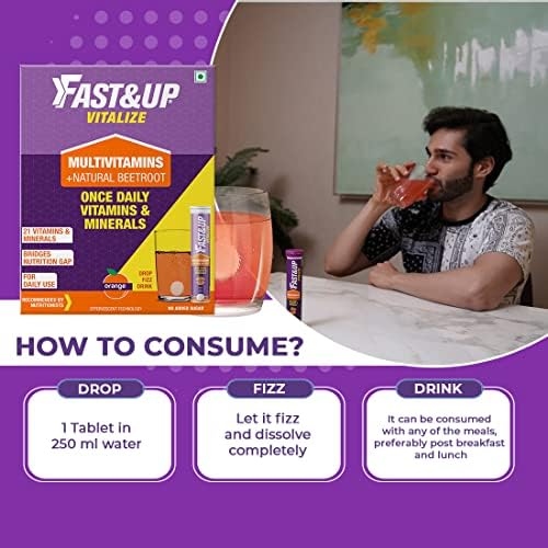 Fast&Up Vitalize Multivitamin 60 Effervescent Tablets – Vitamin Supplement