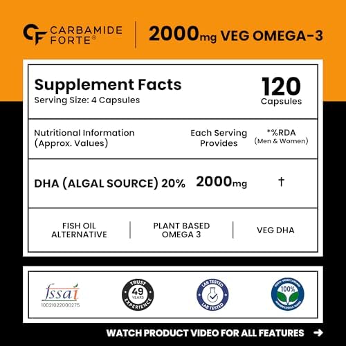 Carbamide Forte Omega-3 Algae 2000mg Capsules 60 – Ayurvedic Herb