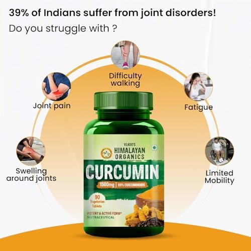 Himalayan Organics Curcumin with Black Pepper 1500mg Capsules 120 – Curcuma longa