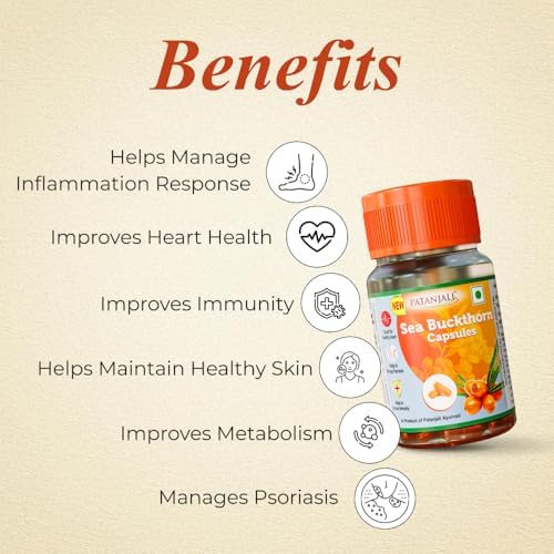 Patanjali Sea Buckthorn Capsules – Hippophae rhamnoides