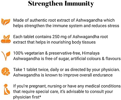 Himalaya Ashvagandha Tablets 60 – Withania somnifera