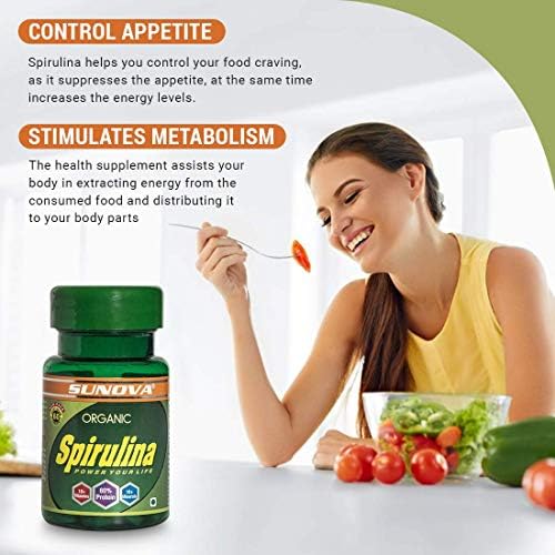 Sunova Organic Spirulina Tablets 60 – Arthrospira platensis