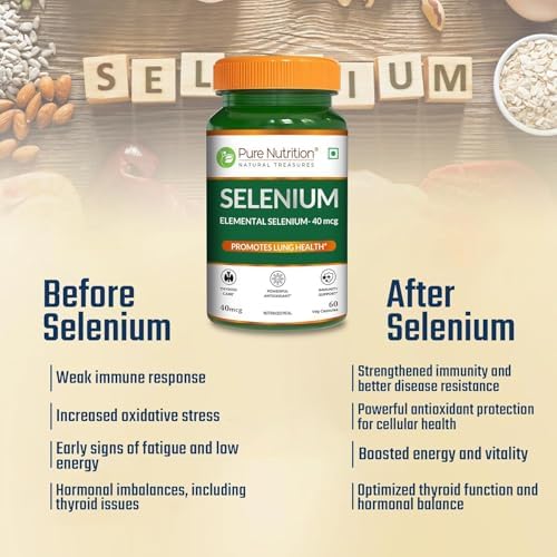 Pure Nutrition Selenium 40mcg Capsules 60 – Vegetarian Mineral