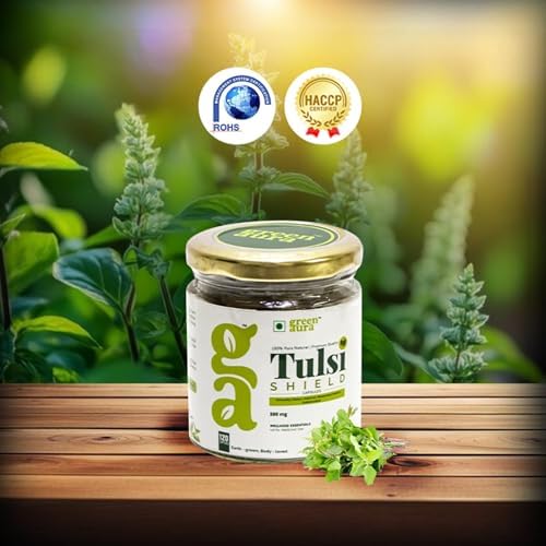 Green Aura Tulsi Shield 500mg Capsules 60 – Ocimum sanctum