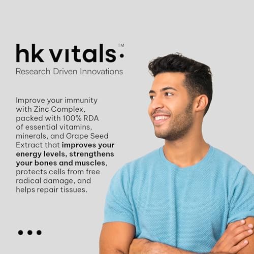 HK Vitals Zinc with Vitamin C and Vitamin D — Tablets 60 – Vitamin Supplement