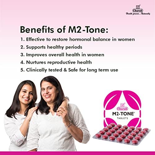 Charak M2Tone for Women’s Menstrual Wellness Tablets – Ayurvedic Herb