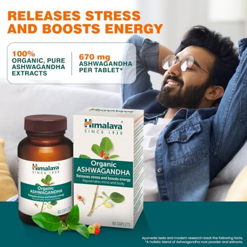 Himalaya Organic Ashwagandha 670mg Tablets 60 – Withania somnifera