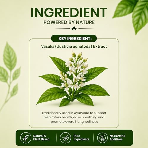 Pure Nutrition Vasaka Tablets 90 – Adhatoda Vasica Ayurvedic Herb