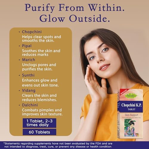 Nisha Herbal Chopchini for Clear, Healthy Skin Tablets 60 – Smilax china