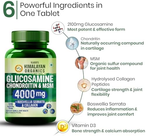 Himalayan Organics Glucosamine Chondroitin MSM Tablets – Ayurvedic Herb