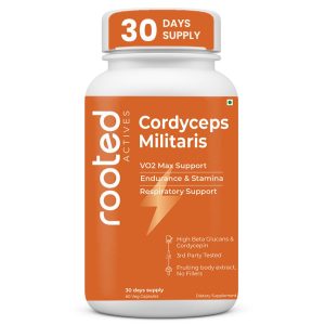 Rooted Actives Cordyceps Militaris 500mg Capsules 60 – Cordyceps militaris