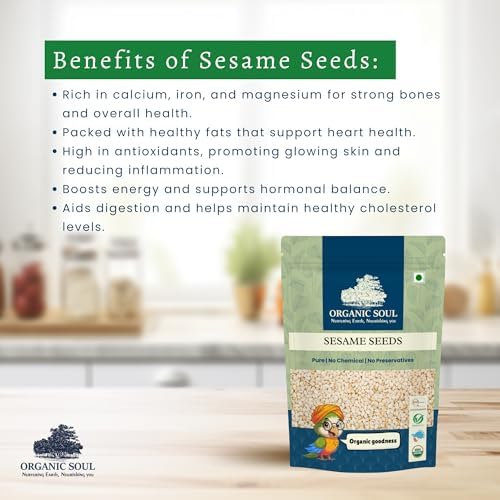 Organic Soul White Sesame Seeds Capsules 250g – Sesamum indicum