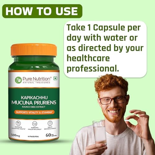 Pure Nutrition Kaunch Beej 500mg Capsules – Mucuna pruriens