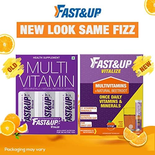 Fast&Up Vitalize Multivitamin 60 Effervescent Tablets – Vitamin Supplement