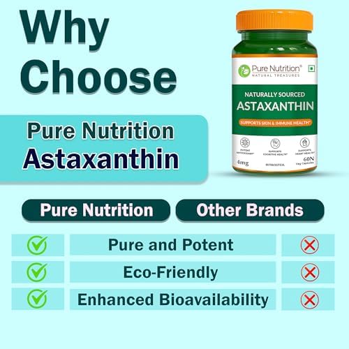 Pure Nutrition Astaxanthin 4mg Capsules 60 – Ayurvedic Herb