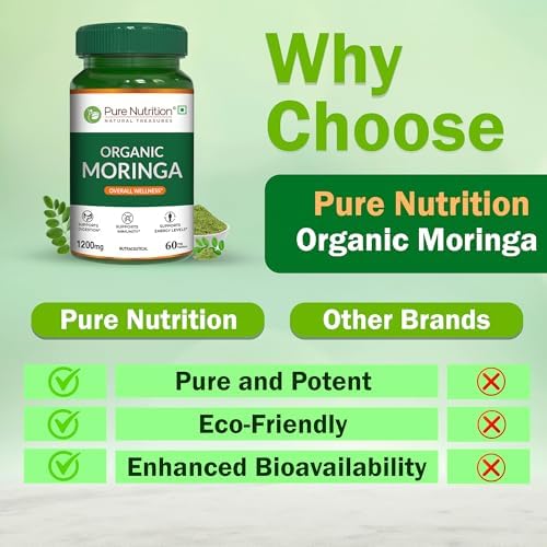 Pure Nutrition Moringa 1200mg Tablets 60 – Moringa oleifera