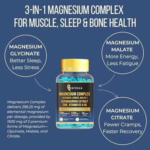 Triple Magnesium Complex 120 Tablets – High-Strength Vegetarian Mineral