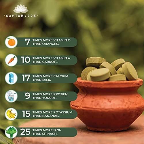 SAPTAMVEDA Organic Moringa 500mg Tablets 240 – Moringa oleifera