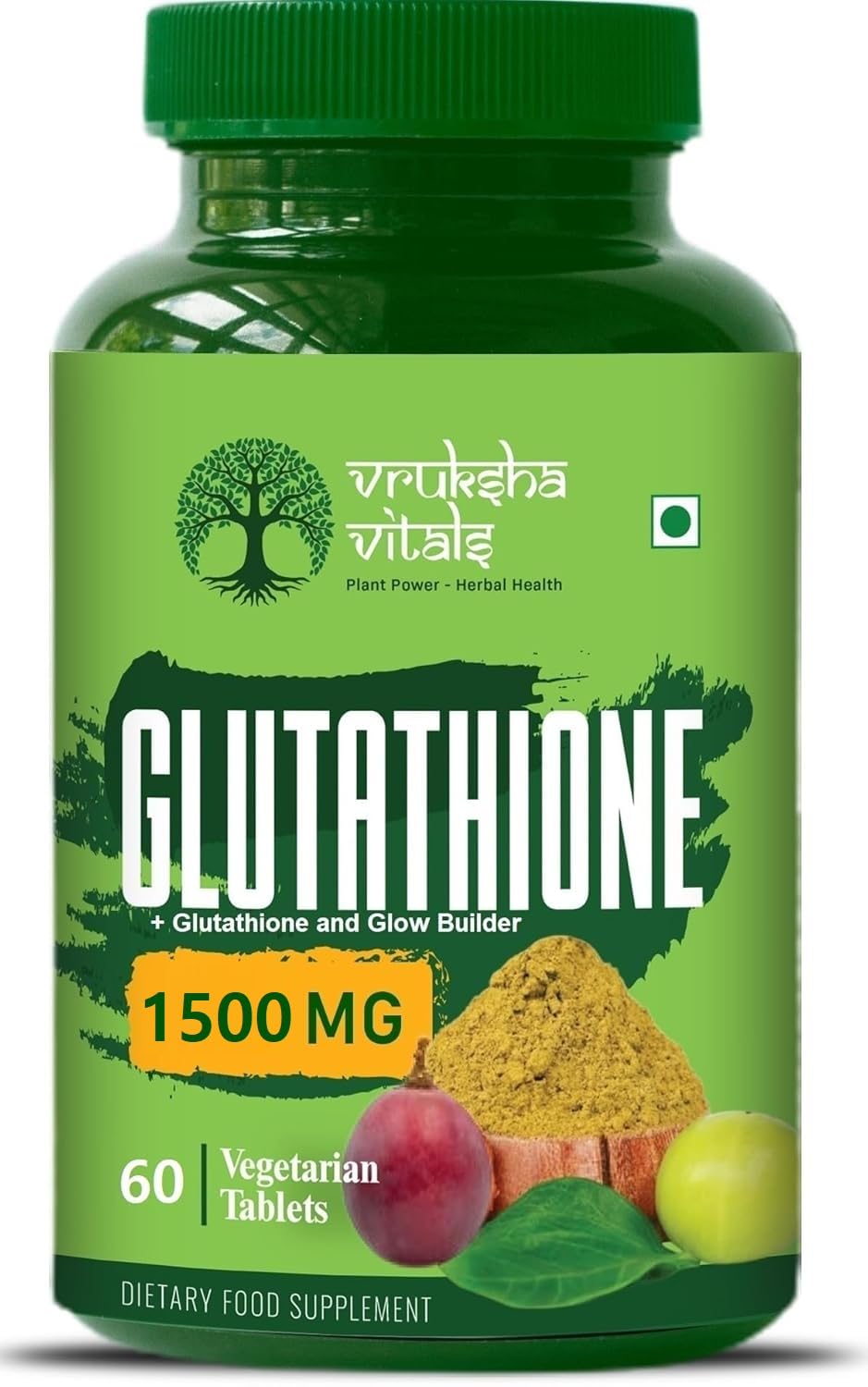 Vruksha Vitals Glutathione with Vitamin C & Biotin Tablets 60 – Vitamin Supplement