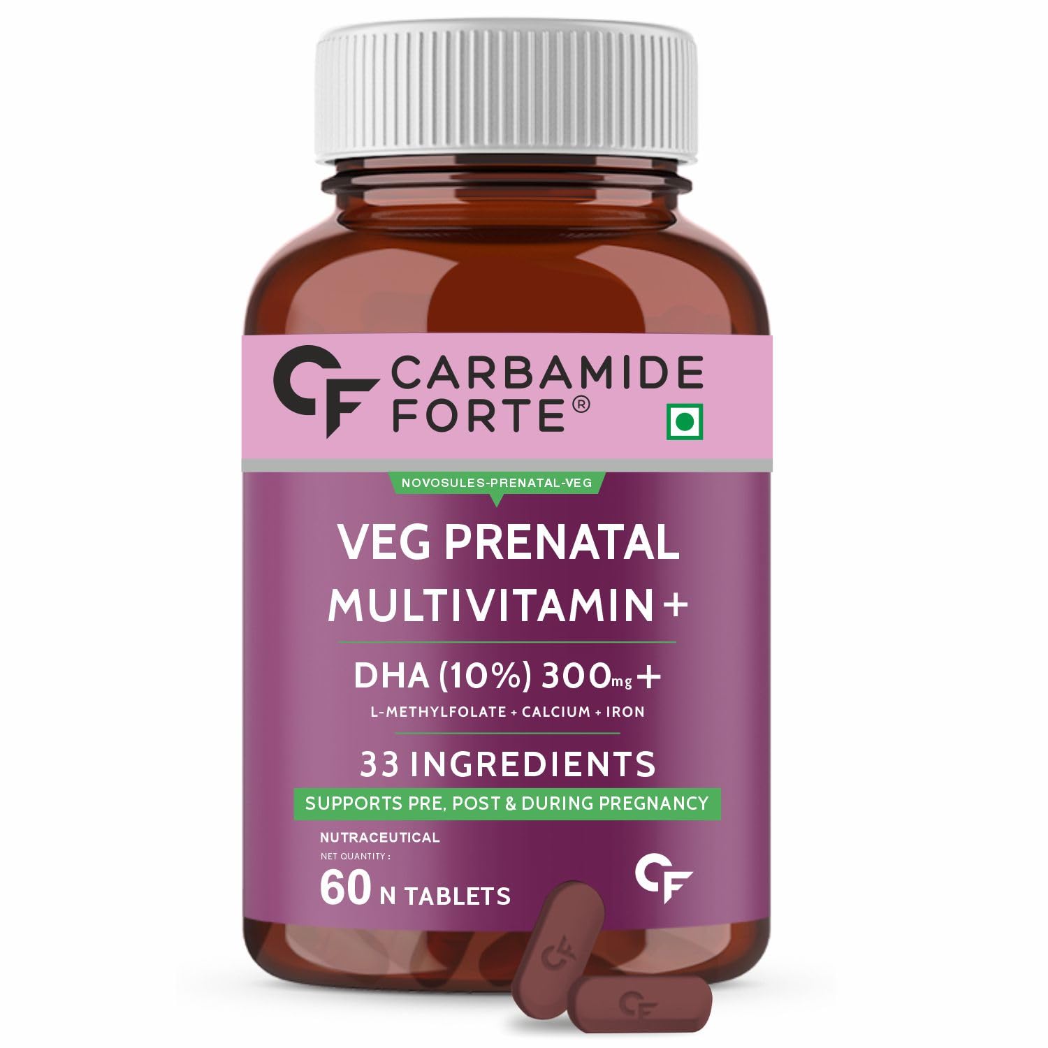 Carbamide Forte Veg Prenatal Multivitamin Tablets – Vitamin Supplement