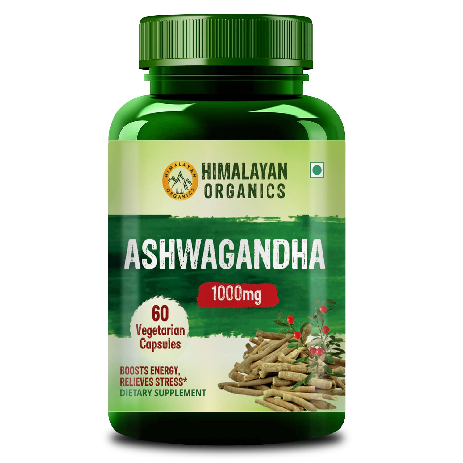 Himalayan Organics Ashwagandha 60 Veg 1000mg Capsules 60 – Withania somnifera