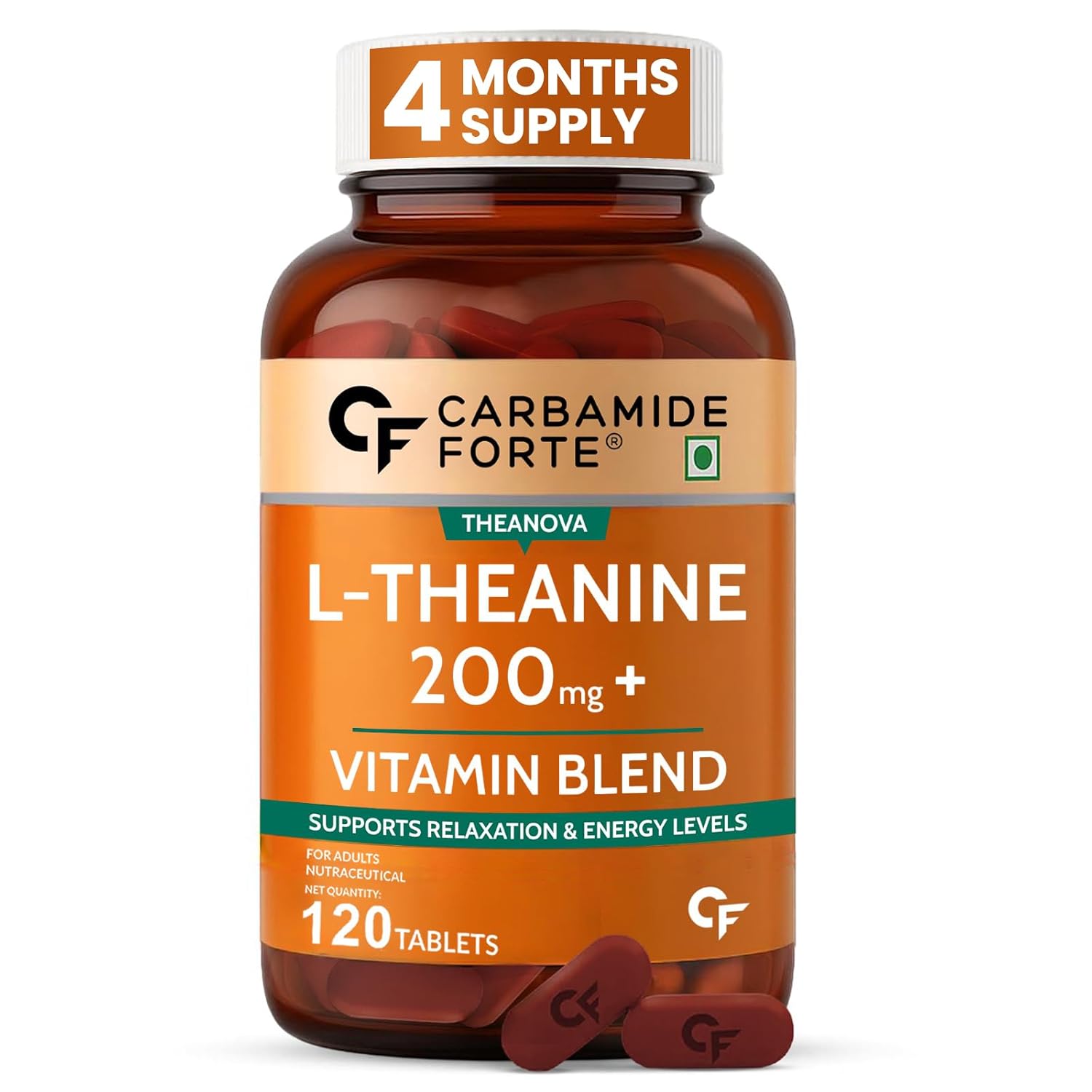 Carbamide Forte L-Theanine with Vitamin B Complex 200mg Tablets 120 – Vitamin Supplement
